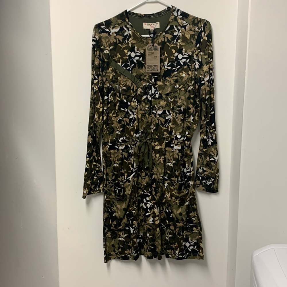 NWT TRIPLE FIVE NYC SOUL Ivy Camo Dress